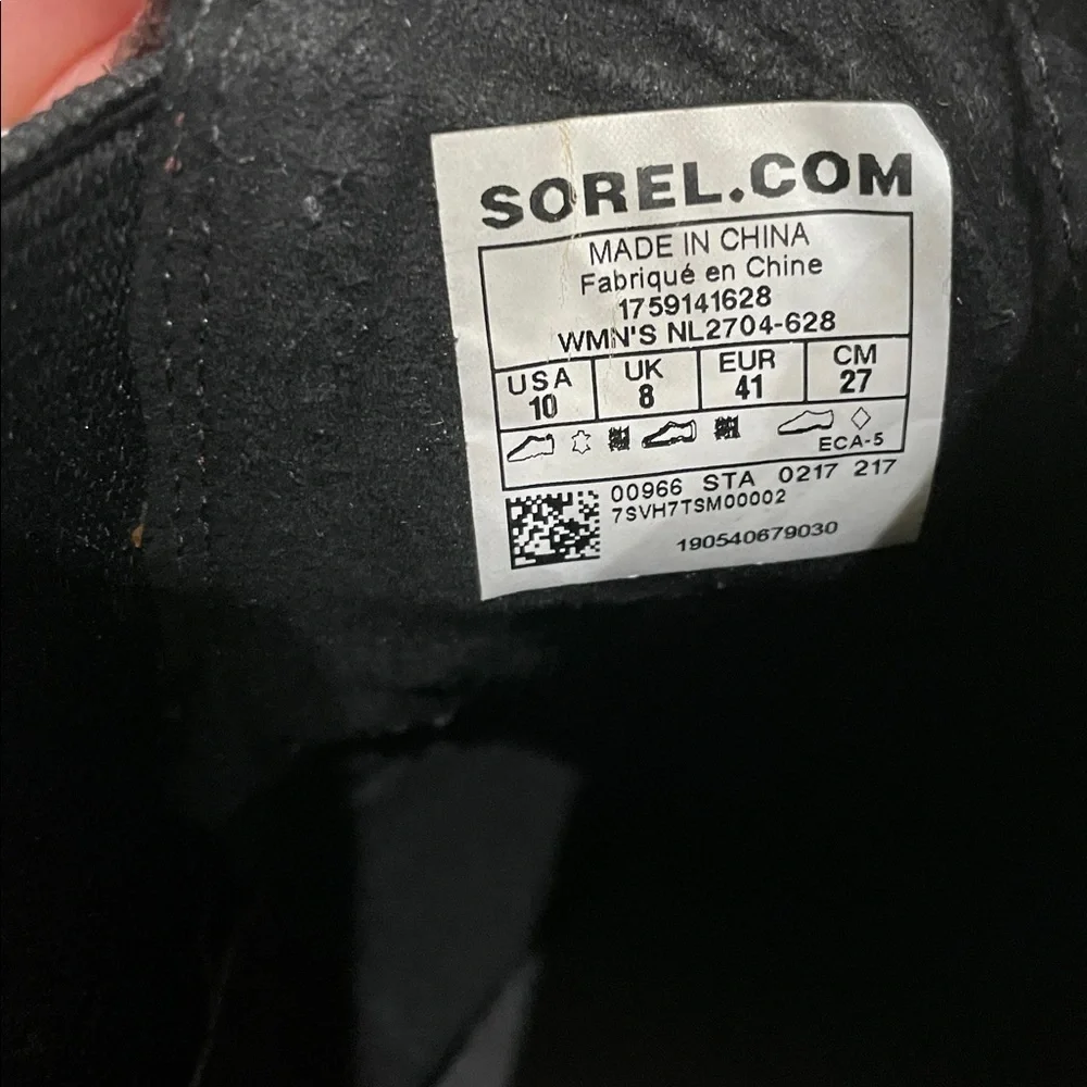 Sorel Lea Wedge Ankle Boots In Redwood/Black Women’s Size 10